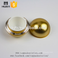 plastic manufacturer 50ml golden ball shaped acrylic face cream jars